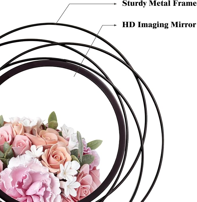 3 Set Round Mirrors for Wall Decor Living Room Bedroom Bathroom Dining Room Metal Circle Mirror Set Boho Decorative Sunburst Wall Art Accent Entryway - Black 9.5 in - Image 6