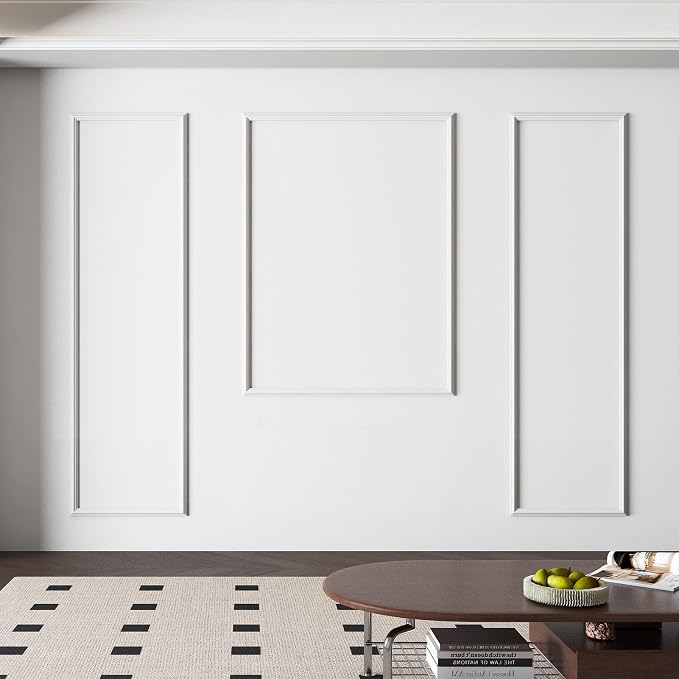 Art3dwallpanels Peel and Stick Wall Molding 3 Pcs Wainscoting Decor Kit | Ready to Assemble Wainscoting Accent Panels, Interior Wall Decor Living Room Bedroom, Installed with Glue, 3 Frames - Image 3