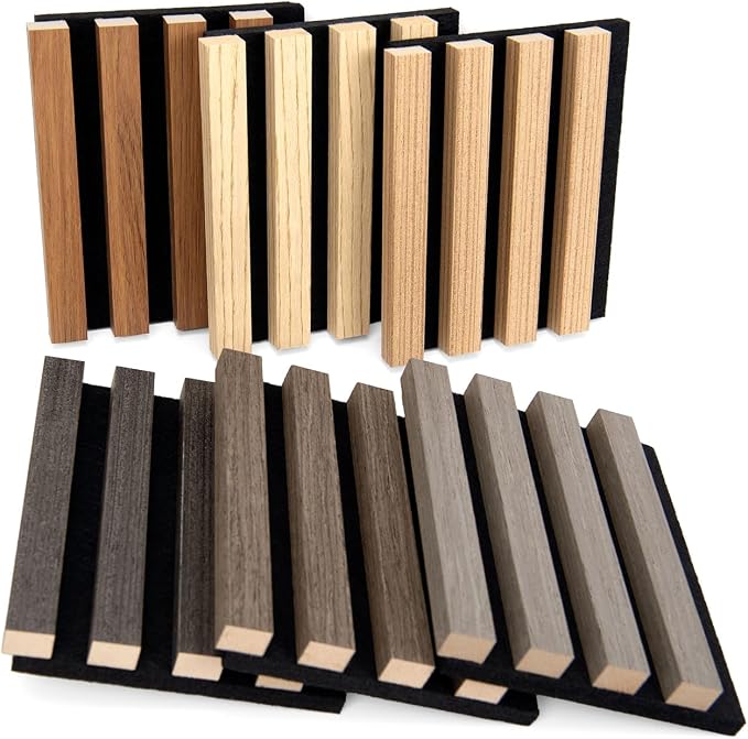 Art3d Soundproof Wood Slat Wall Panel, 6 x 4.7 in, 6 Sample Packs - 6 Colors | Reduce Noise, Durable, Sustainable, Moisture Resistant, Easy Mounting, Low Maintenance, Long Lasting, Home Decor, Office Use - Image 4