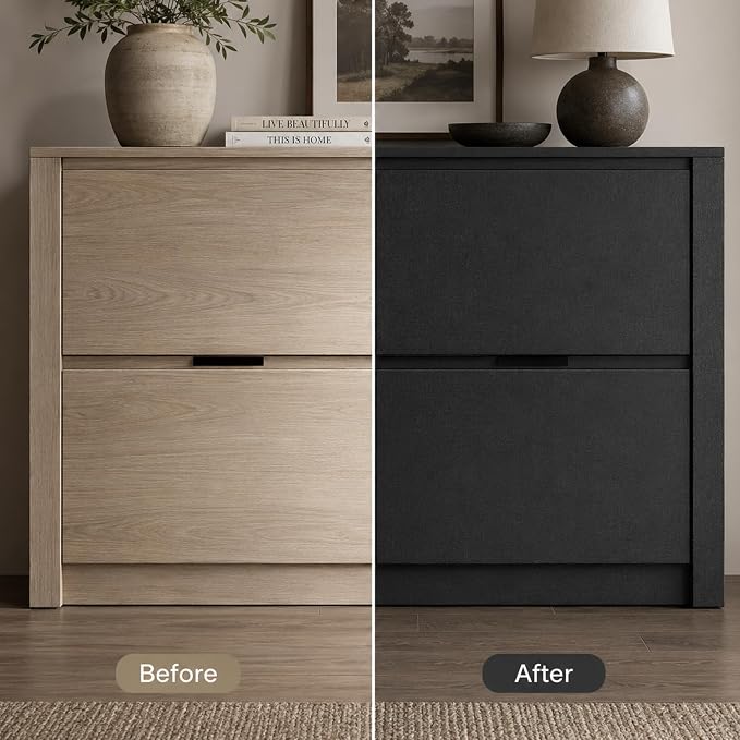 17.7"x 118" Peel and Stick Wallpaper Matte Black Contact Paper Self-Adhesive Removable Thick Waterproof Wallpaper Vinyl for Cabinets Countertops Furniture Kitchen Bathroom & Walls - Image 6