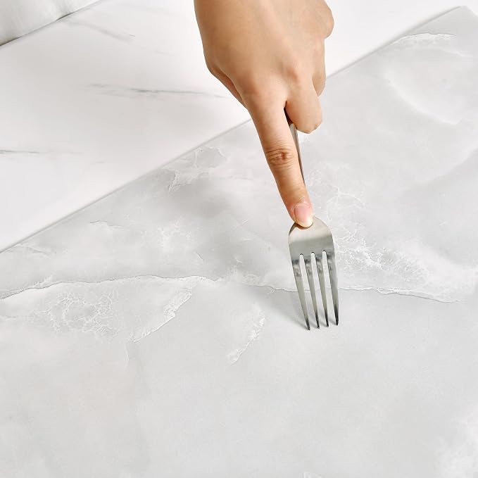 Haimin 3D Wall Panels Peel and Stick Marble Tile Look 10 Pack Waterproof | Lightweight, each 23.6x11.8in, total 19.4 sq ft. Kitchen & bath backsplash, bedroom/living rm decor. Marble-look faux tile. - Image 6