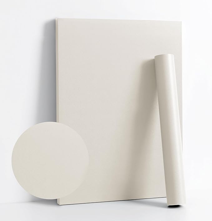 Dimoon 236''x17.7'' White Peel and Stick Wallpaper Contact Paper Modern Self Adhesive Wall Paper Removable Renter Friendly Textured Solid Color Shelf Cabinet Vinyl Roll (236''x17.7'',Off-White) by DIYYOURMOON