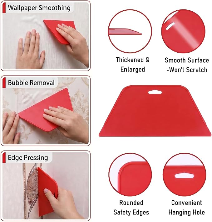 Clay&Fire Peel and Stick Wallpaper Tools, Wallpaper Smoothing Tool Kit,8Pcs | Contact Paper Hanging Vinyl Backsplash Window Film - Image 3