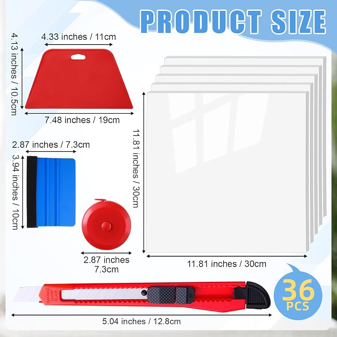 Nuanchu 36 Pcs Peel and Stick Shower Waterproof Tiles Wall Panels 12 x 12 Inch Self Adhesive Backsplash with Ruler Knife & 2 Scrapers for Washroom Bathroom Living Room, Not Real Tile (Pure White) - Image 2