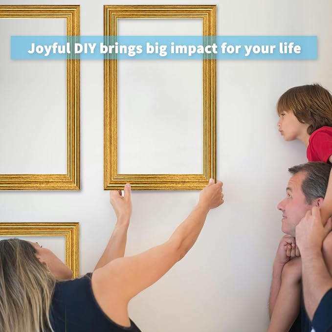Art3d Pre-Cut Wall Molding Set of 6 pcs, 3 Top 3 Bottom, Antique Gold | Ready-to-Assemble Wainscoting Panel, High-Impact, Precision Pre-Cut, DIY-Friendly, Ideal for Indoor Wall Decor, Accent Walls - Image 9