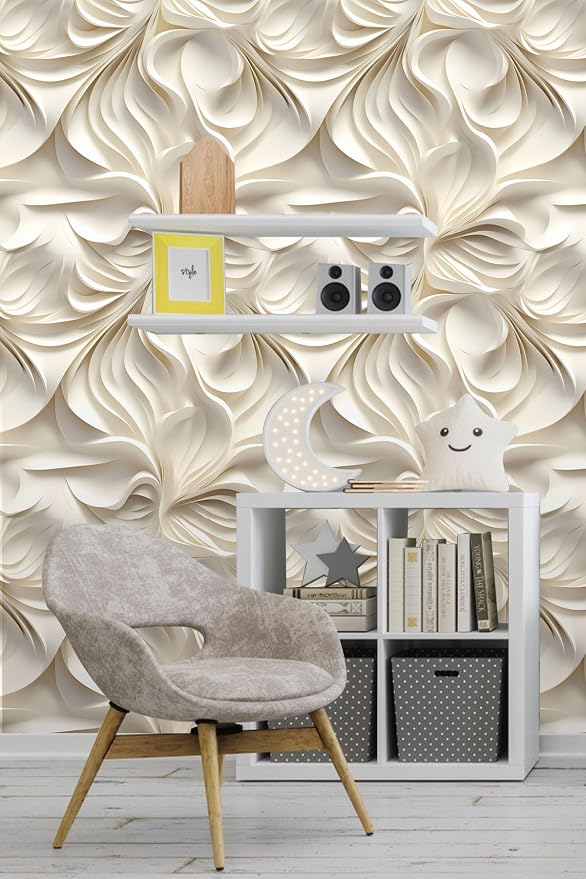 Peel and Stick Wallpaper Beige Brown Abstract Feature - Image 5