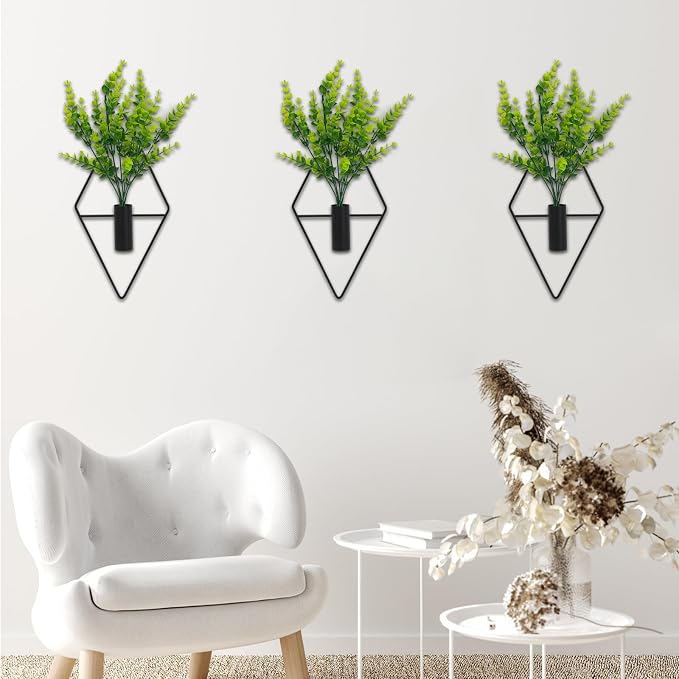 3 Pcs Wall Plants Artificial Decor,Boho Wall Decor,Home Office Living Room Wall Decor(Eucalyptus) - Image 6