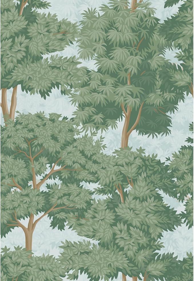 Main Street Peel and Stick Wallpaper Sheets, Toile Forest, 12-Pack | 11 x 16 in sheet size; Covers up to 14.67 sq ft; Eco-friendly paper material; No paste or additional adhesive required by MainStreet