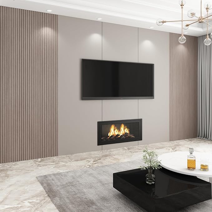 Slat Wall Panel 8-Pack, 118’’x6.3’’, Smoky Oak | WPC Wall Panel for Interior Wall Decor, TV Background, Kitchen, Bedroom - Image 5