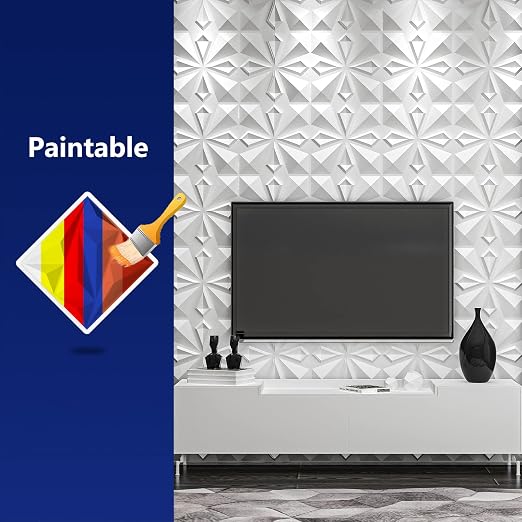 Art3dwallpanels 33 Pack 3D Wall Panels, White PVC | Modern Raised 3D Wall Tiles, Waterproof Fireproof, 33 Sheets Large Pack, Easy DIY Mount for Residential Commercial Wall - Image 5