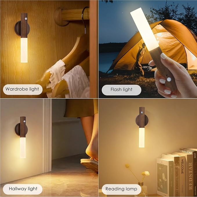 Montford Wall Sconces Set of Two Battery Operated, Motion Sensor Night Light Magnetic Wall Light Rechargeable Wall Sconce, Peel and Stick Sconce Lights for Hallway - Image 6
