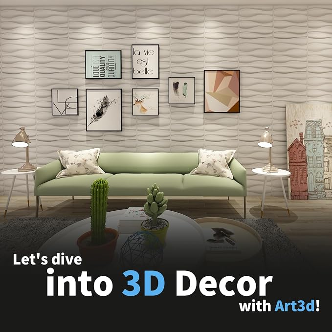 Art3d Decorative 3D Wall Panel, 32 Sq.FT PVC Interior Wall Decor for Living Room, Bedroom, Lobby, Office, Shopping Mall, White - Image 7