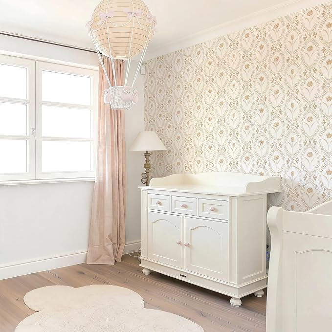Orainege Peel and Stick Wallpaper Vintage Floral Wallpaper | 16.9in x118.1in Leaf Contact Paper Vinyl Waterproof Self Adhesive Botanical Wallpapers for Bedroom Shelf Decor - Image 6