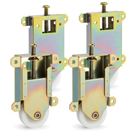 4 Pcs Sliding Mirror Closet Door Roller Wheels Replacement Assembly by Unknown