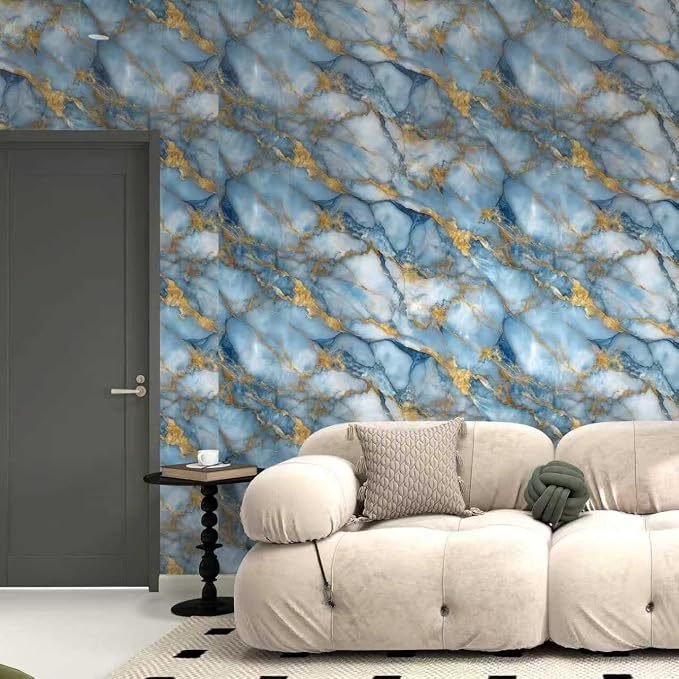 Haimin 3D Wall Panels Peel and Stick Marble Tile Look 10 Pack Waterproof | Lightweight, each 23.6x11.8in, total 19.4 sq ft. Kitchen&bath backsplash, bedroom/living rm decor. Marble-look faux tile. - Image 8