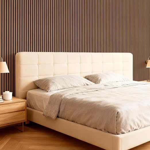 TONOR Wood Wall Panels for Interior Wall Decor-10 Pack 47.2" x 23.6" | Acoustic Wall Panels-77.5ft², Wood Slat Acoustic Panels for Noise Cancelling and Decoration, Living Room, Walnut - Image 9