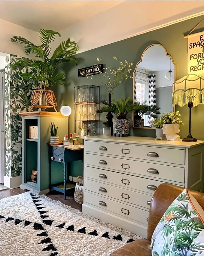 Dimoon 236''x17.7'' Green Peel and Stick Wallpaper Contact Paper Modern Self Adhesive Wall Paper Removable Renter Friendly Textured Solid Color Shelf Cabinet Vinyl Roll (236''x17.7'',Dark Green) - Image 3