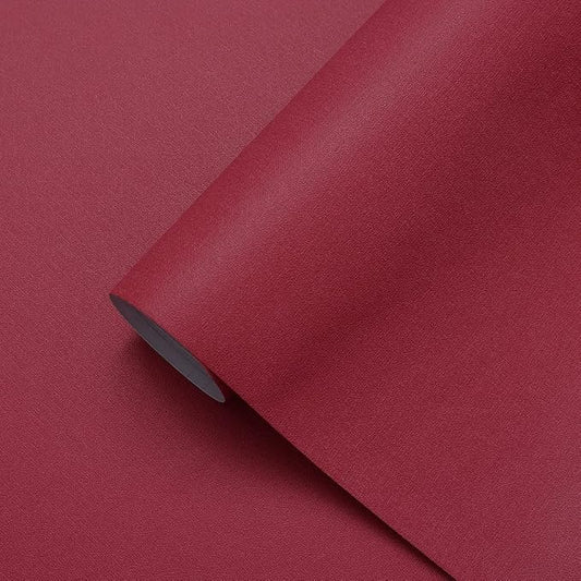 Yasinet Red Wallpaper Red Peel and Stick Wallpaper Rosered Contact Paper for Cabinets Modern Burgundy Waterproof Self Adhesive Removable Wall Paper for Wall Bedroom Bathroom Vinyl 17.7'' X 393.7'' by Yasinet
