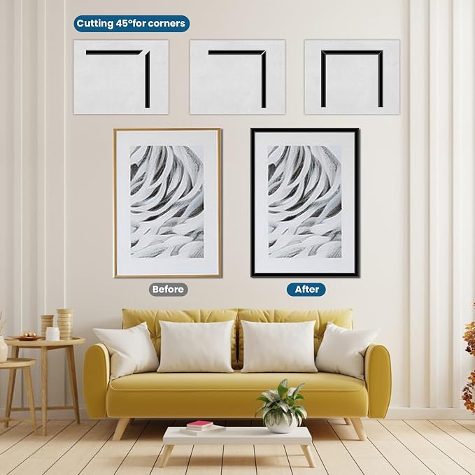 65.6 Ft Peel and Stick Molding Trim, Waterproof Decorative Strip - Image 4