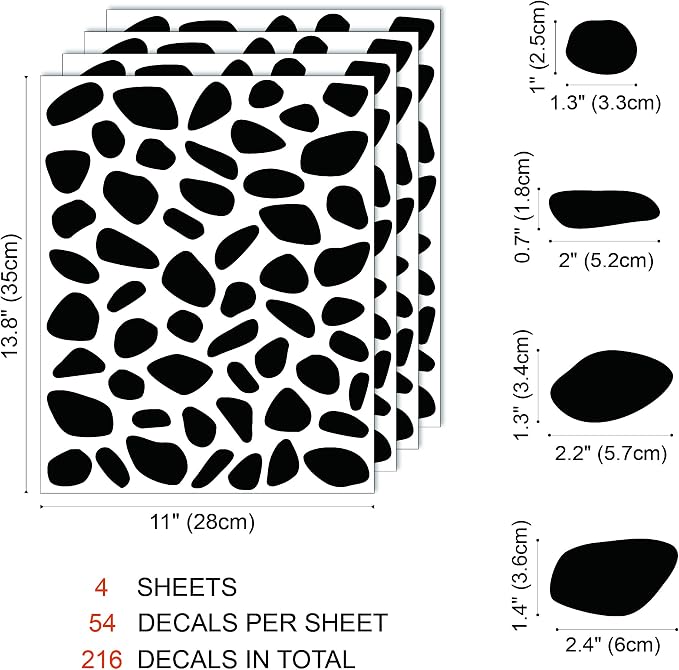 Black Polka Dot Wall Decals, Modern Dalmatian Spots Wall Décor | Matte vinyl spot stickers for a playful accent wall in minutes. Peel and stick for nursery, bedroom, bathroom, living room. - Image 6