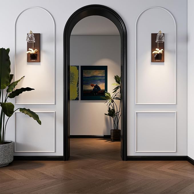 Colingmill 3 Set 24 x 64 Inch Arch Wall Molding Kit Peel Stick Arch Premade Accent Wainscoting Panel Wall Panel Decor Pre Cut Trim Kit for Home Walls Molding DIY Living Room Decor(Classic Style) - Image 3