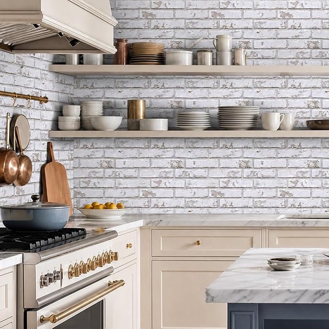 Commomy 3D Faux Brick Wall Panels - Ultra Thin PVC 10pcs 15.74" x 11.8" | Peel and Stick Brick Wall Covering for Living Room, Bedroom Quick DIY Interior Wall Decor,Not Real Brick (12.92 sq.ft) - Image 9