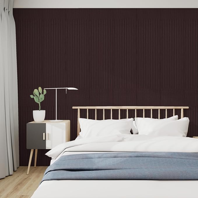 3D Wood Slat Wall Panels Peel and Stick Faux Wood Grain Thick Wallpaper 15.7"x118" Acoustic PET & IXPE Foam Paneling Self-Adhesive Decor for RV Living Room Bedroom Ceiling DIY Accent Wall Covering - Image 7
