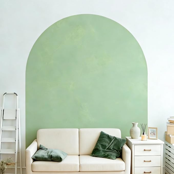 60" Boho Arch Wall Stencil, Removable Adhesive Painting Wall Décor | Stick, paint, peel off for a clean arch mural in living room, entryway. Stunning painted headboard for kids' room & bedroom. - Image 3