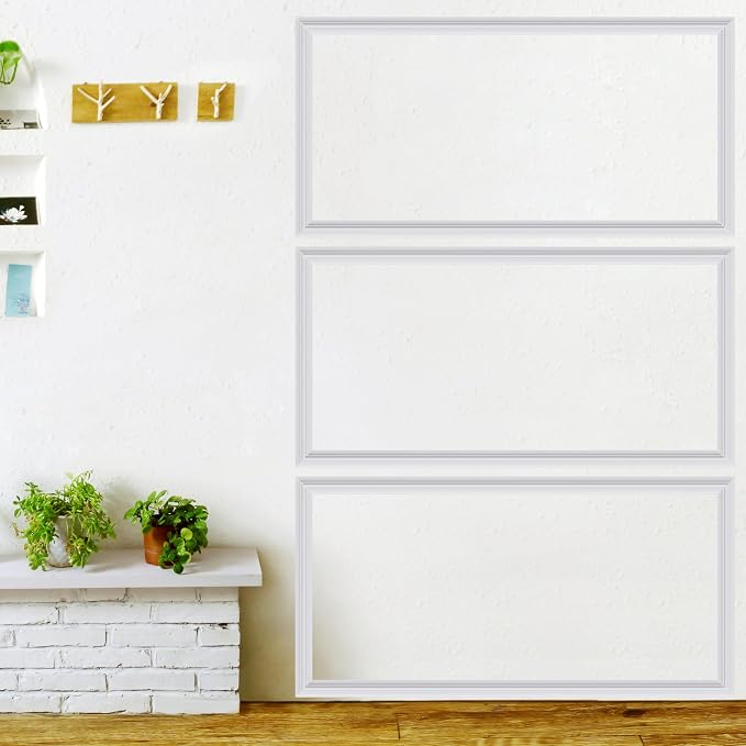 3 Set Panels Peel and Stick Premade Wainscoting Accent Wall Panels for Interior Wall Decor Easy DIY Build and Picture Frame Door Decor (16 x 24 in) - Image 6