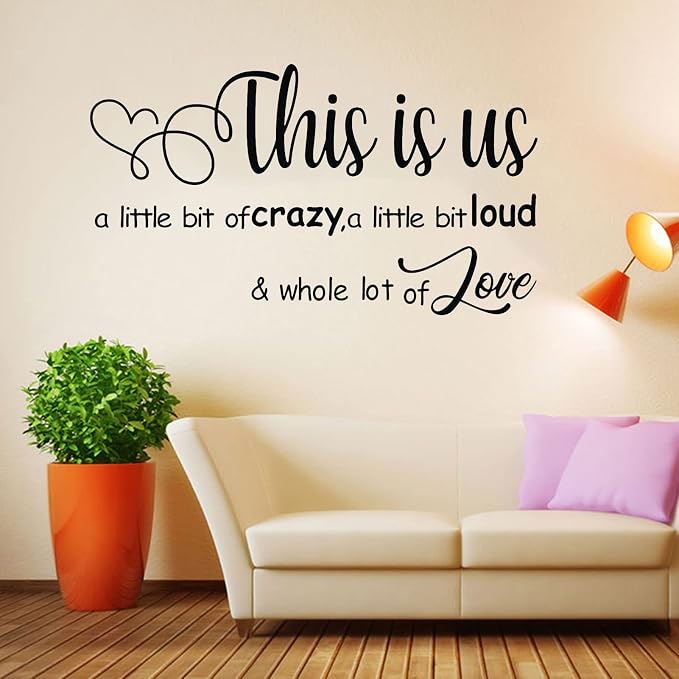 Wall Stickers, Family Letter Quote Water, Proof Home Decor Wall Sticker, Removable Vinyl Decal Art Mural for Living Room Bedroom-This is Us - Image 7