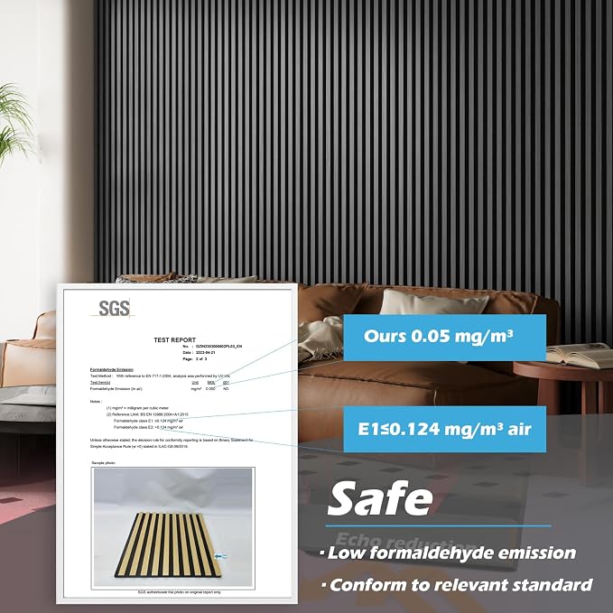 Art3d 3D Fluted Soundproof Wood Textured Slat Wall Panel, 4-Pack, Smoky Oak | 108 x 12 Inch, Noise Reduction, Durable, Sustainable, Moisture Resistant, Easy Mounting, Long Lasting, Home Decor, Office Use - Image 5