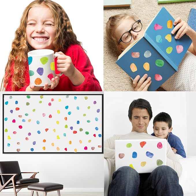 500 Pieces Colored Irregular Dots Wall Sticker - Polka Dots Peel and Stick Decal for Bedroom, Home, Classroom Decoration - Stylish Wall Decor - Image 6