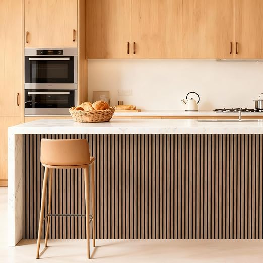 TONOR Wood Wall Panels for Interior Wall Decor-10 Pack 47.2" x 23.6" | Acoustic Wall Panels-77.5ft², Wood Slat Acoustic Panels for Noise Cancelling and Decoration, Living Room, Walnut - Image 8