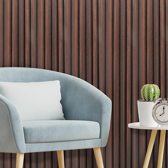 Art3d 108 x 6 in WPC Wood Slat Wall Panels, 3D Wall Accents, 8-Pack, Walnut | Real Wood Grain, Durable, Water Resistant, Wear-Resistant, No Emission, Eco-Friendly, Easy to Care, for Living Room, Bedroom - Image 6