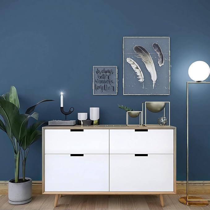 Navy Blue Peel and Stick Wallpaper Solid Blue Contact Paper A Set of 23.6"x236" Matte Self Adhesive Waterproof Vinyl Roll for Wall Coverings,Cabinets,Countertops,Bedroom,Kitchen - Image 8