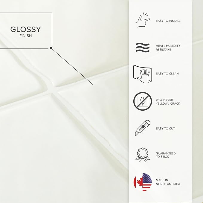 Smart Tiles Peel and stick backsplash, Zellige Chalk White, 9"x9" - Image 6