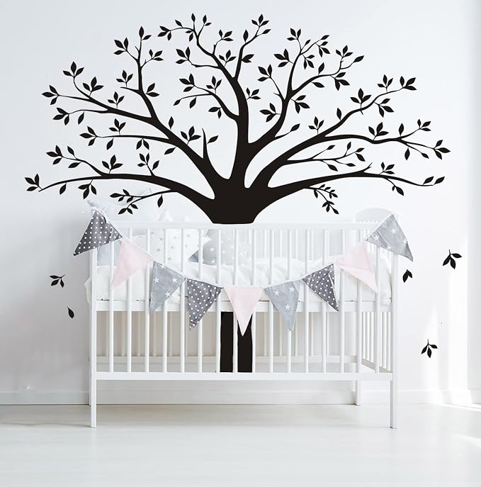 Giant Family Photo Tree Wall Decal Mural Art Vinyl Wall Stickers Living Room Baby Room Decor (Black) - Image 4