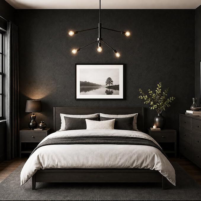 17.7"x 197" Peel and Stick Wallpaper Matte Black Contact Paper Self-Adhesive Removable Thick Waterproof Wallpaper Vinyl for Cabinets Countertops Furniture Kitchen Bathroom & Walls - Image 3
