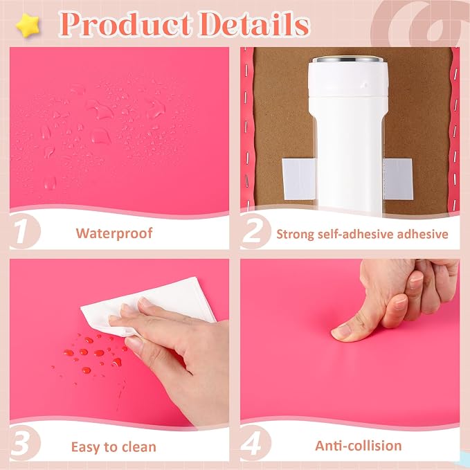 Hahafelt 12 Pack Wall Padding for Playroom Peel and Stick Headboard 15.75" x 7.87" x 1.18" 3D Anti Collision Upholstered Wall Panels Self Adhesive Headboard Panel for Protection (Rose Pink Colors) - Image 3