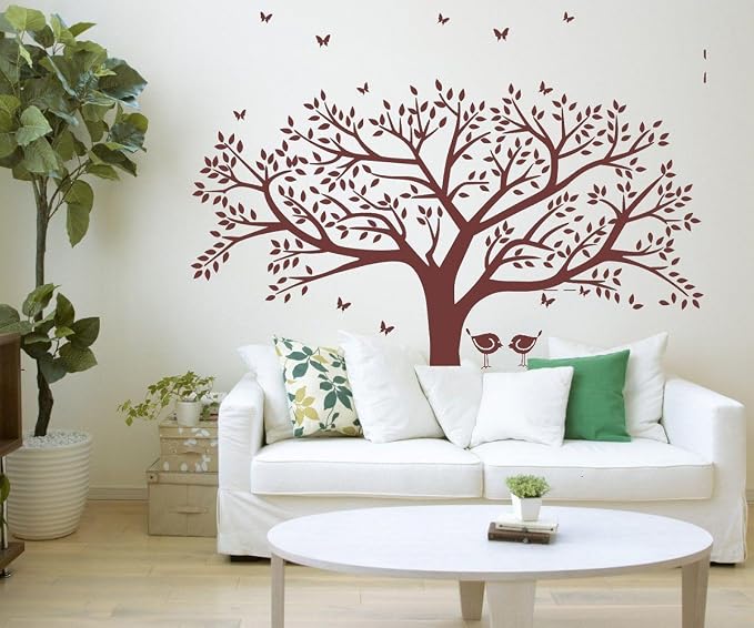 Giant Family Photo Tree Wall Decal Wall Sticker Vinyl Mural Art for Home Decor Room Decor (Brown) - Image 4