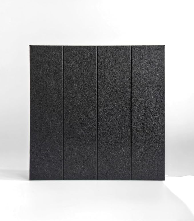21.65" Large Square Acoustic Panels 4-Pack - Sound Absorbing Wall Panels, Noise Reducing Soundproof Decorative Felt Tiles for Home Office, Studio, Living Room - Black - Image 3