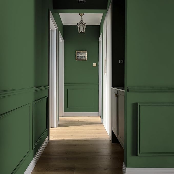 17.7" x118" Dark Green Peel and Stick Wallpaper Green Contact Paper Waterproof Self Adhesive Removable Wall Paper Textured Wallpaper Decorative for Wall Covering Countertop Table Vinyl Film - Image 5
