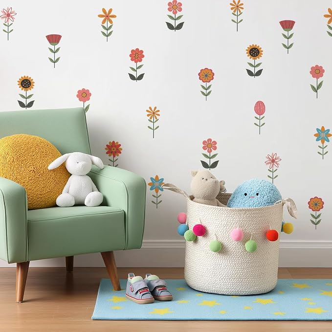 Nursery Wall Stickers Boho Kids Room Decor Girls Bedroom Removable Wall Decals Vinyl Murals DIY Cute Decorations 6 Sheets - Image 2
