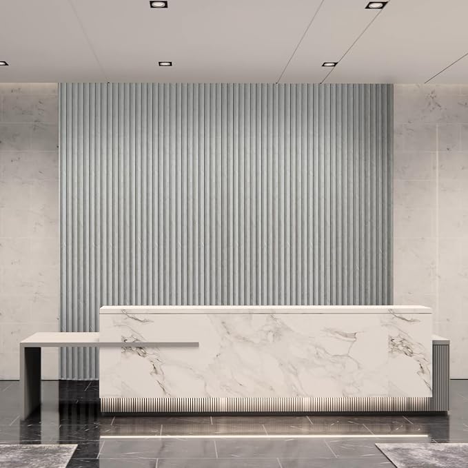 Art3d 96 x 6 Inch WPC Slat Wall Paneling for Interior Decor, 8-Pack, Slate | Fluted Design, Durable, Moisture Resistant, Cleanable, Easy to Install, Eco-Friendly, for Living Room, Bedroom or Office - Image 5