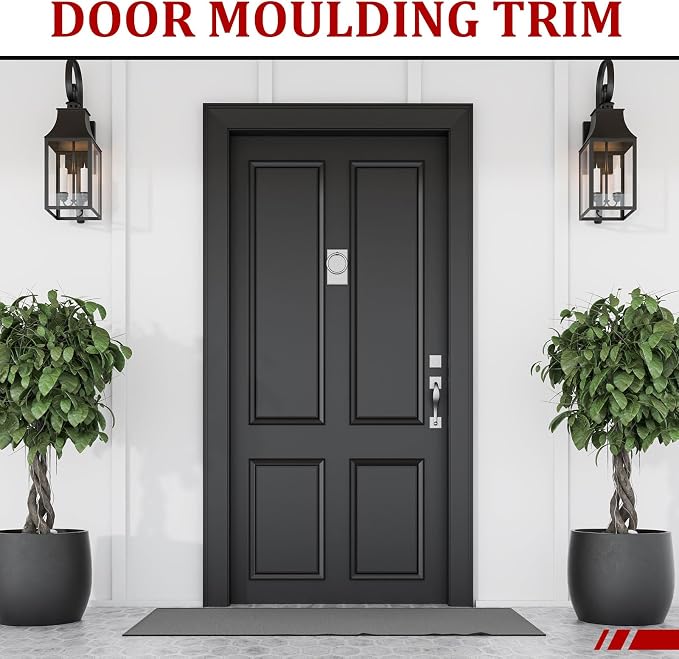 32.8ft x 1.25 Inch Flexible Peel and Stick Molding Trim for Wall, Baseboard, Backsplash, Tile Edge, Chair Rail, Mirror-self Adhesive Moulding Trim for Bathroom Wall Door Floor Window, Black - Image 5