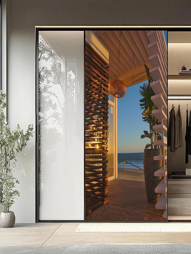 artfanke 3D Beach Bar Entrance Door Sticker Peel and Stick 33.5"x84.6"- Self-Adhesive Door Murals Wallpaper - Waterproof Wall Decal for Bedroom Decor(2 Sheets/Set) - Image 5