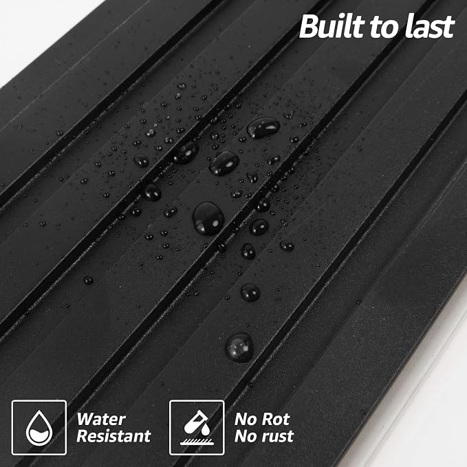 Art3d WPC Wainscoting Panels, 16-Pack 48 x 6 Inch 3D Wall Accents for Interior Wall Decor, Living Room, Bedroom, Black - Image 8