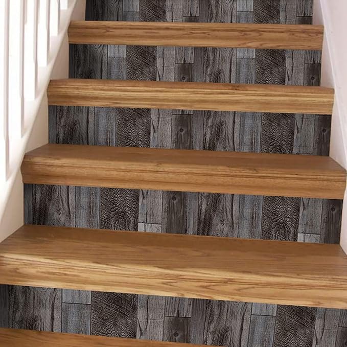 Yun-aeon Natural Wood-Gray Contact Paper Peel and Stick Wallpaper | 34.6"x 480"Self Adhesive Removable Vintage Faux Wood Wall Paper Plank Shelf Home Decoration Kitchen Counter Cover - Image 6