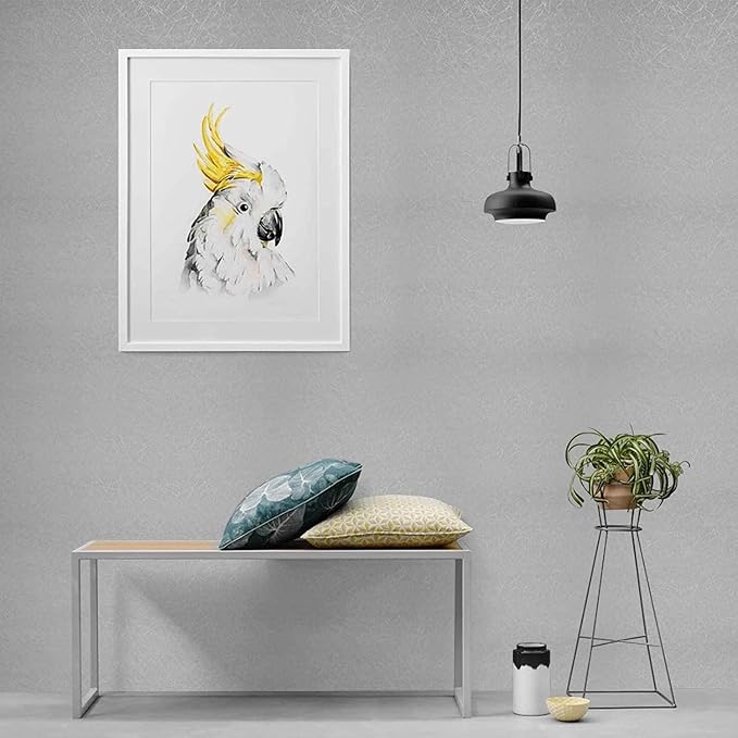 Silver Grey Wallpaper Peel and Stick Embossed Self Adhesive Contact Paper | 15.7" X 118" Removable Home Decoration Silk Vinyl Wrap Cabinet Countertops Furniture Renter Friendly Shelf Paper - Image 2