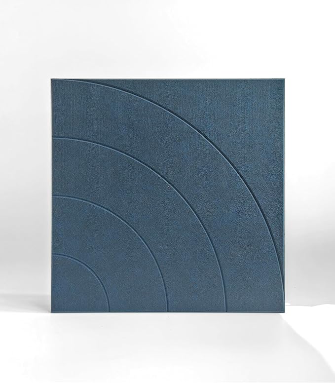 21.65" Large Square Acoustic Panels 4-Pack - Sound Absorbing Wall Panels, Noise Reducing Soundproof Decorative Felt Tiles for Home Office, Studio, Living Room - Prussian Blue - Image 2